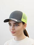 Бейсболка FLEXFIT арт. 6606T (темно-серый / зеленый)